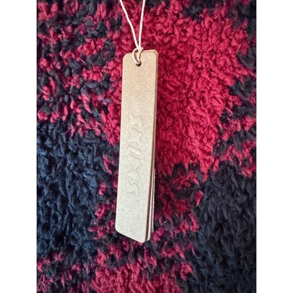 Skims cozy knit buffalo check cozy knit pullover oversized S/M NWT - Picture 4 of 6